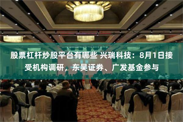 股票杠杆炒股平台有哪些 兴瑞科技：8月1日接受机构调研，东吴证券、广发基金参与