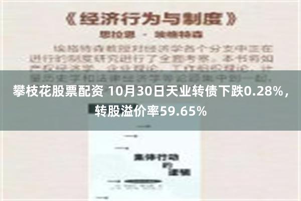 攀枝花股票配资 10月30日天业转债下跌0.28%，转股溢价率59.65%